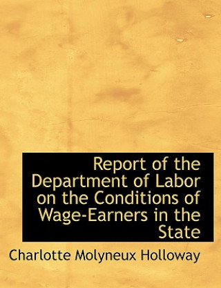 Livre Report of the Department of Labor on the Conditions of Wage-Earners in the State Charlotte Molyneux Holloway