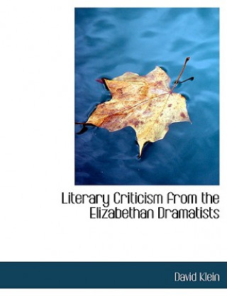 Книга Literary Criticism from the Elizabethan Dramatists Klein