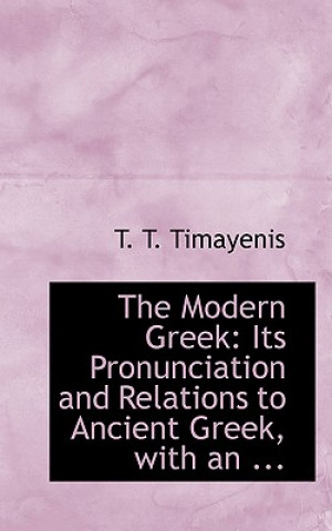 Книга Modern Greek T T Timayenis