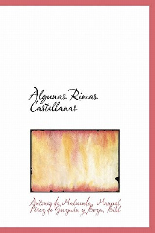 Buch Algunas Rimas Castellanas Manuel P De Maluenda