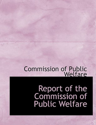 Książka Report of the Commission of Public Welfare Commission Of Public Welfare