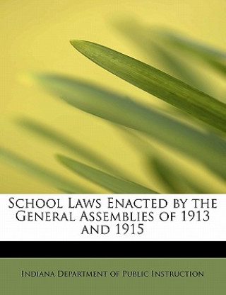 Книга School Laws Enacted by the General Assemblies of 1913 and 1915 Indian Department of Public Instruction