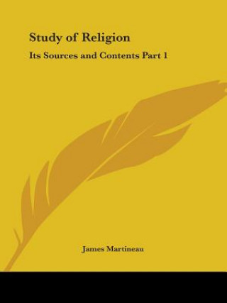 Kniha Study of Religion James Martineau