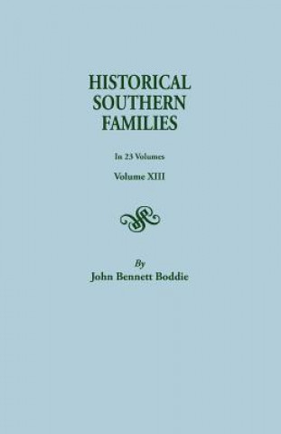 Libro Historical Southern Families John Bennett Boddie