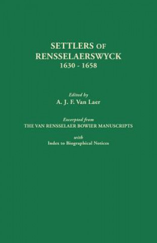 Kniha Settlers of Rensselaerswyck, 1630-1658. Excerpted from the Van Rensselaer Bowier Manuscripts, with Index to Biographical Notes New York State Library