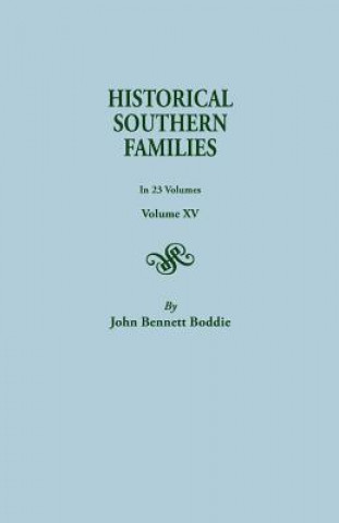 Carte Historical Southern Families Boddie John Bennett 1880-