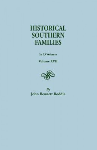 Carte Historical Southern Families John Bennett Boddie