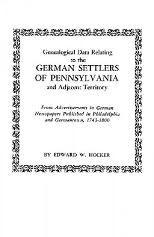 Kniha Genealogical Data Relating to the German Settlers of Pennsylvania Hocker