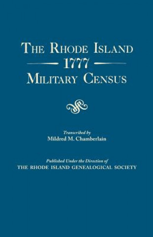 Carte Rhode Island 1777 Military Census Mildred M. Chamberlain