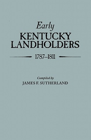 Carte Early Kentucky Landholders James Franklin Sutherland