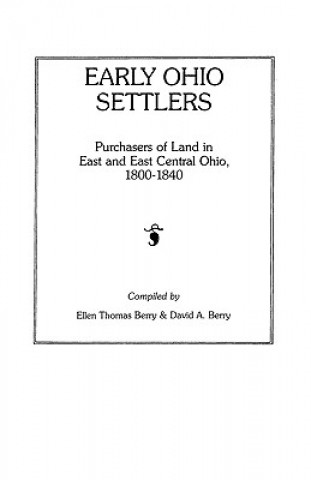 Könyv Early Ohio Settlers Ellen T Berry