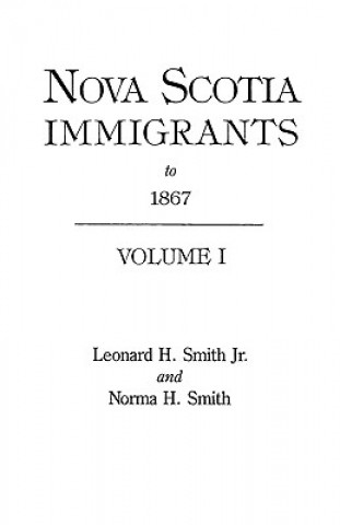 Carte Nova Scotia Immigrants to 1867 Alison Smith