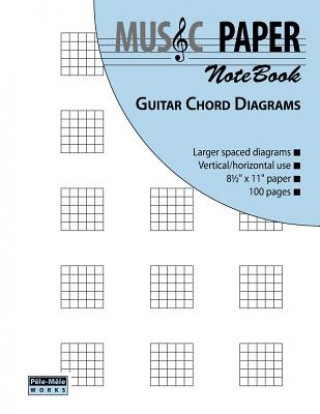 Knjiga MUSIC PAPER NoteBook - Guitar Chord Diagrams Ashkan Mashhour