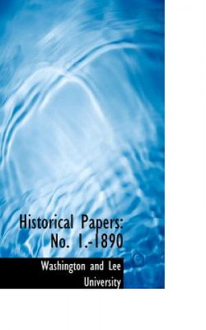 Buch Historical Papers Washington And Lee University