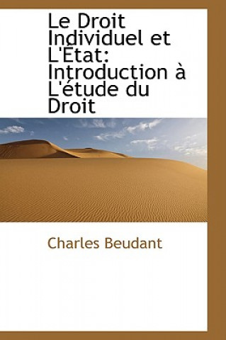 Livre Droit Individuel Et L'Etat Charles Beudant