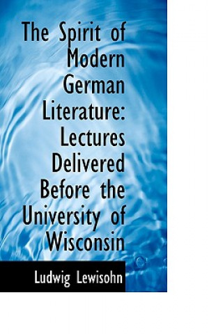 Buch Spirit of Modern German Literature Ludwig Lewisohn