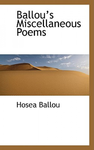 Carte Ballou's Miscellaneous Poems Hosea Ballou