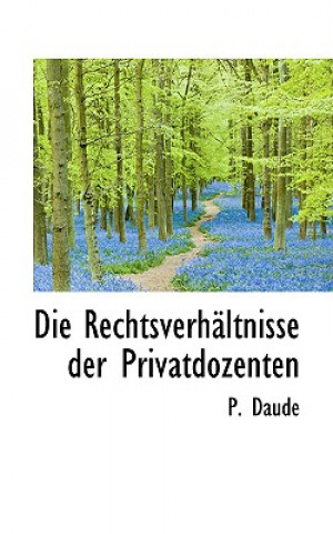 Buch Rechtsverh Ltnisse Der Privatdozenten P Daude