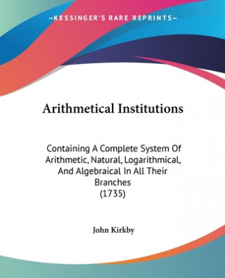 Kniha Arithmetical Institutions John Kirkby