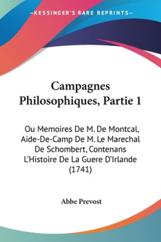Kniha Campagnes Philosophiques, Partie 1 Abbe Prevost