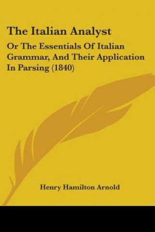 Kniha Italian Analyst Henry Hamilton Arnold