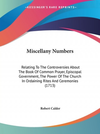 Book Miscellany Numbers Robert Calder