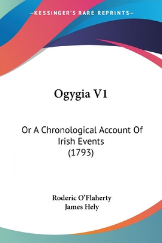 Carte Ogygia V1 Roderic O'Flaherty