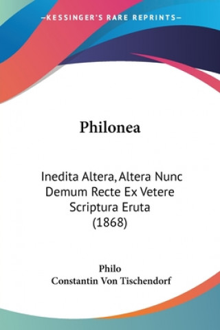 Könyv Philonea Philo