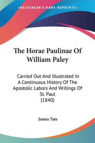Carte Horae Paulinae Of William Paley James Tate