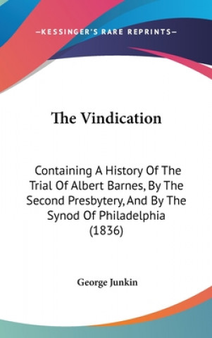 Kniha Vindication George Junkin