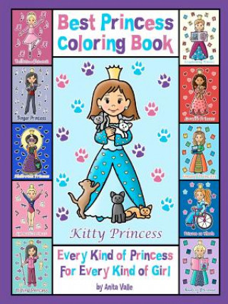 Carte Best Princess Coloring Book Anita Valle