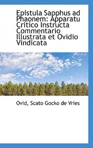 Book Epistula Sapphus Ad Phaonem Ovid Scato Gocko De Vries