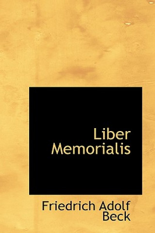 Knjiga Liber Memorialis Friedrich Adolf Beck