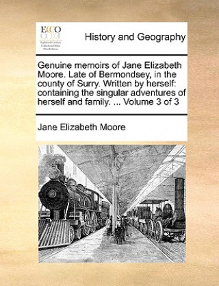 Carte Genuine Memoirs of Jane Elizabeth Moore. Late of Bermondsey, in the County of Surry. Written by Herself Jane Elizabeth Moore