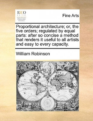 Knjiga Proportional Architecture; Or, the Five Orders; Regulated by Equal Parts William Robinson