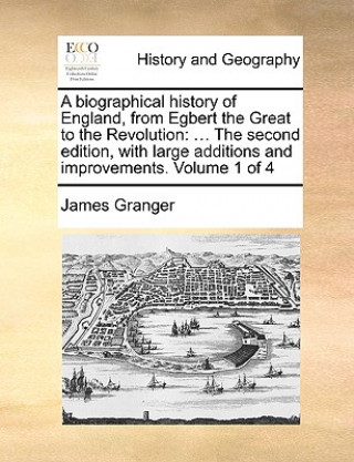 Carte Biographical History of England, from Egbert the Great to the Revolution James Granger