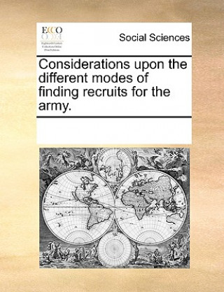 Carte Considerations Upon the Different Modes of Finding Recruits for the Army. Multiple Contributors
