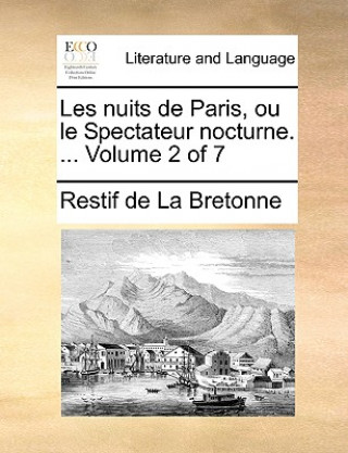 Kniha Les nuits de Paris, ou le Spectateur nocturne. ... Volume 2 of 7 Restif de La Bretonne