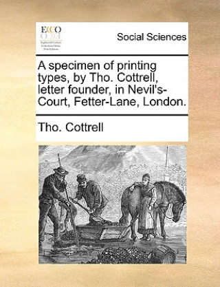 Carte specimen of printing types, by Tho. Cottrell, letter founder, in Nevil's-Court, Fetter-Lane, London. Tho. Cottrell