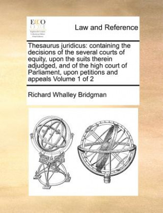 Buch Thesaurus juridicus Richard Whalley Bridgman