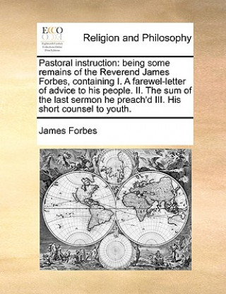 Kniha Pastoral Instruction James Forbes