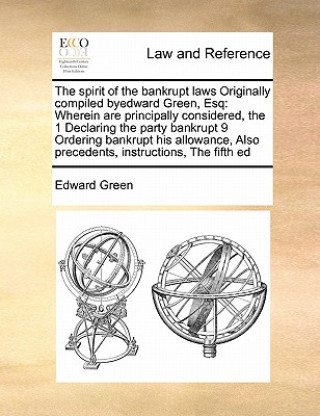 Książka spirit of the bankrupt laws Originally compiled byedward Green, Esq Green