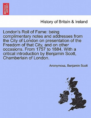Carte London's Roll of Fame Benjamin Scott