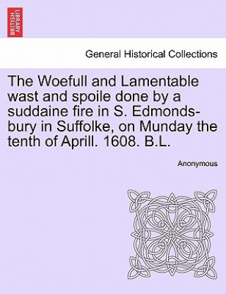 Carte Woefull and Lamentable Wast and Spoile Done by a Suddaine Fire in S. Edmonds-Bury in Suffolke, on Munday the Tenth of Aprill. 1608. B.L. Anonymous