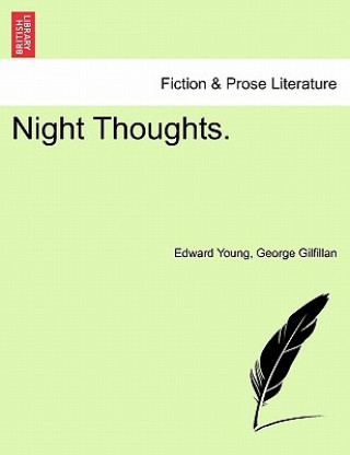 Libro Night Thoughts. George Gilfillan