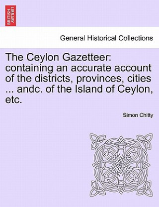 Buch Ceylon Gazetteer Simon Chitty