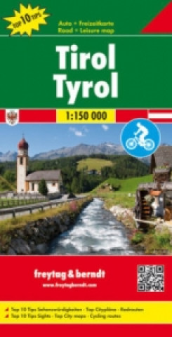 Tiskovina Tyrol Road-,Cycling- & Leisure Map 1:150.000 