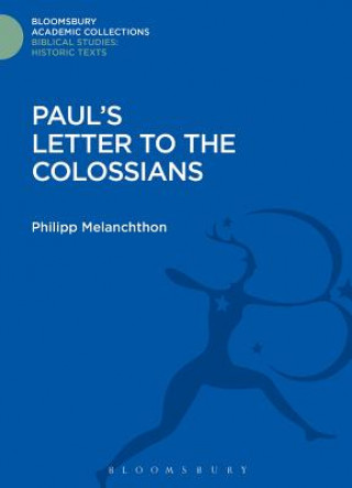 Book Paul's Letter to the Colossians Philipp Melanchthon