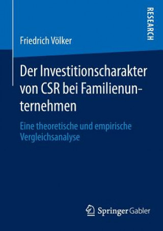 Kniha Investitionscharakter Von Csr Bei Familienunternehmen Friedrich Volker