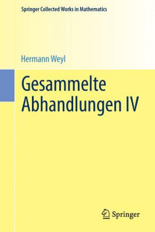 Libro Gesammelte Abhandlungen IV Hermann Weyl